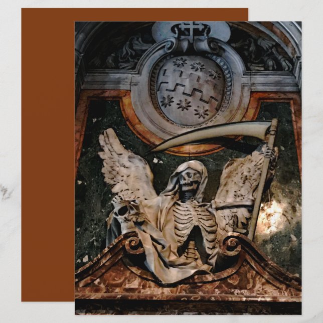 Lámina Papel de cuaderno de halloween de estilo gótico (Anverso / Reverso)
