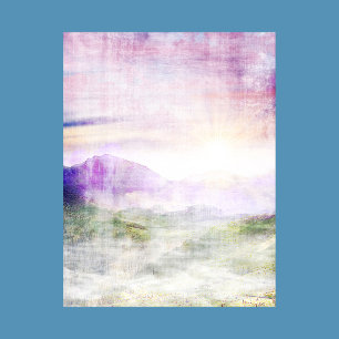 Lámina Papel de cuaderno de las montañas