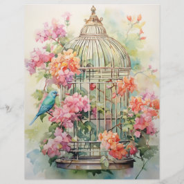 Lámina Papel de cuaderno de maravillas florales de la nat