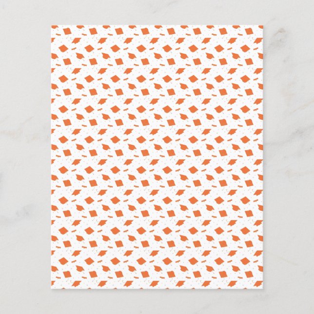 Lámina Papel de cuaderno de naranja de graduación de Cap  (Anverso)
