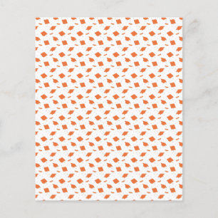 Lámina Papel de cuaderno de naranja de graduación de Cap