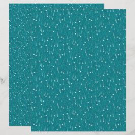 Lámina Papel de cuaderno de Navidades costeros subacuátic