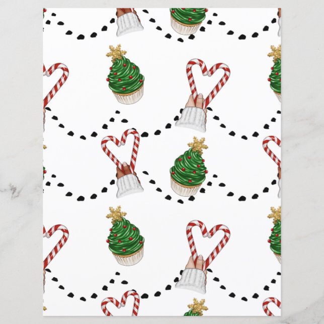 Lámina Papel de cuaderno de Navidades de Cute Falalala (Anverso)