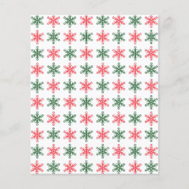 Lámina Papel de cuaderno de navidades - Patrón de nieve -