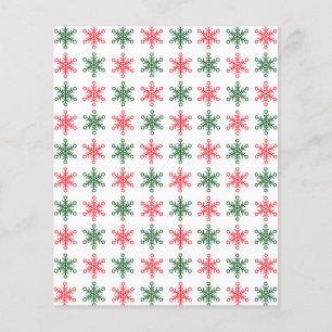 Lámina Papel de cuaderno de navidades - Patrón de nieve -