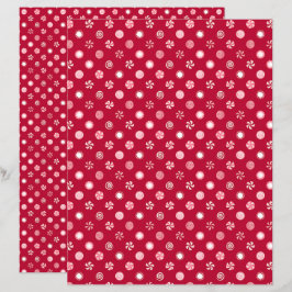 Lámina Papel de cuaderno de navidades Peppermint Candy