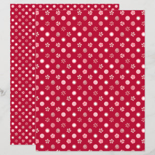 Lámina Papel de cuaderno de navidades Peppermint Candy
