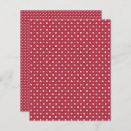 Lámina Papel de cuaderno de Navidades rojos