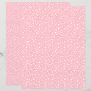 Lámina Papel de cuaderno de nieve rosa y retro