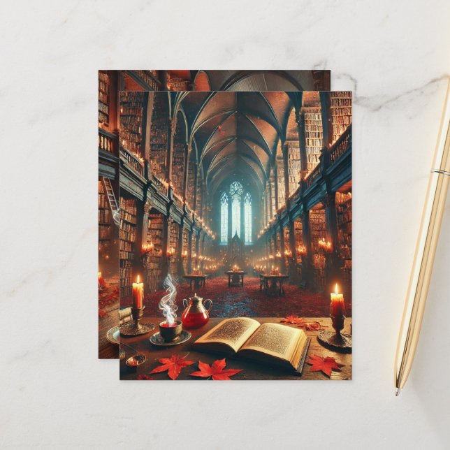 Lámina Papel de cuaderno de notas de la biblioteca mágica (Anverso/Reverso In Situ)