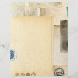 Lámina Papel de cuaderno de notas de revistas antiguas co
