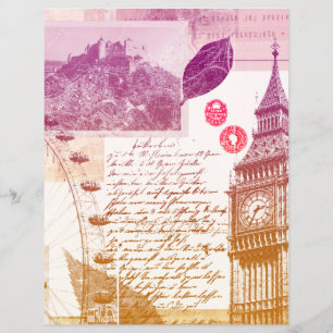 Lámina Papel de cuaderno de notas del Big Ben, de época m