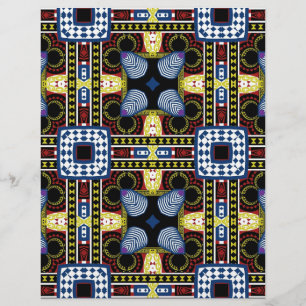 Lámina Papel de cuaderno de notas del Collage verde rojo 