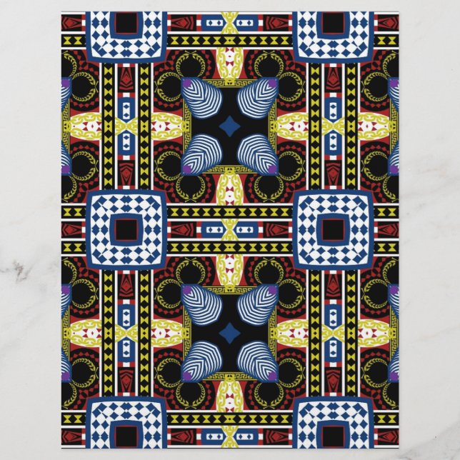 Lámina Papel de cuaderno de notas del Collage verde rojo  (Anverso)