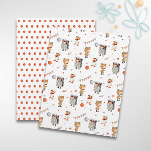 Lámina Papel de cuaderno de notas del patrón de cumpleaño