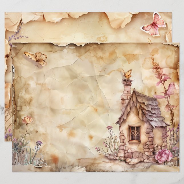 Lámina Papel de cuaderno de notas para libros basura de h (Anverso / Reverso)