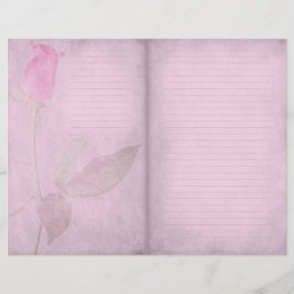 Lámina Papel de cuaderno de notas para Rosa Lineado