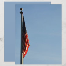 Papel de cuaderno de notas patriótico de la bander