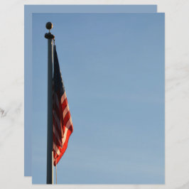 Lámina Papel de cuaderno de notas patriótico de la bander