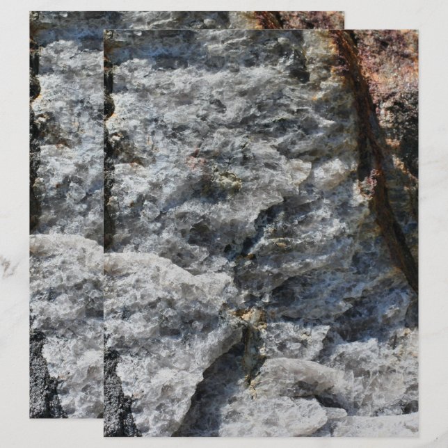 Lámina Papel de cuaderno de notas sobre la naturaleza de  (Anverso / Reverso)