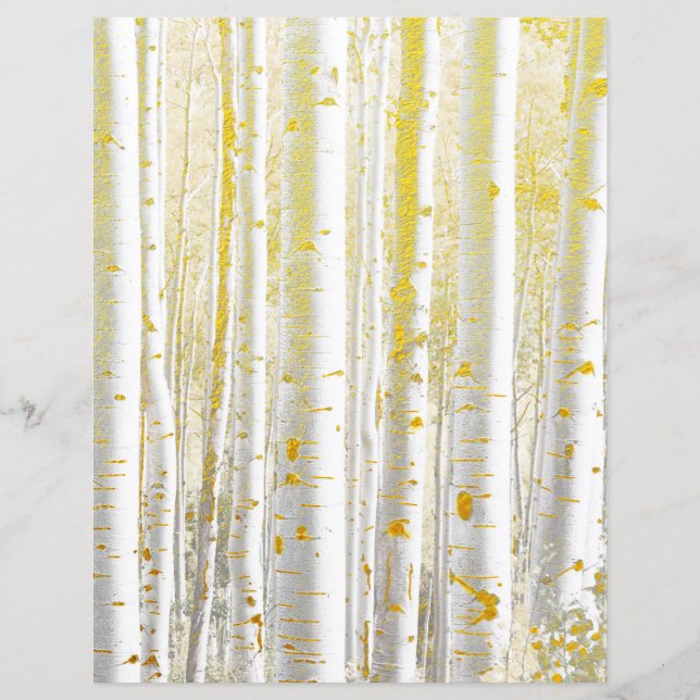 Lámina Papel de cuaderno de oro de Birch Fleced Gold (Anverso)