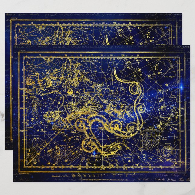 Lámina Papel de cuaderno de oro de Draco (Anverso / Reverso)