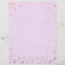 Lámina Papel de cuaderno de oro rosa y Rosa Shabby