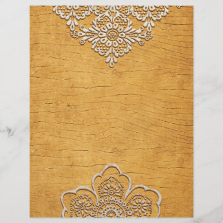 Lámina Papel de cuaderno de oro y madera rústica para bon