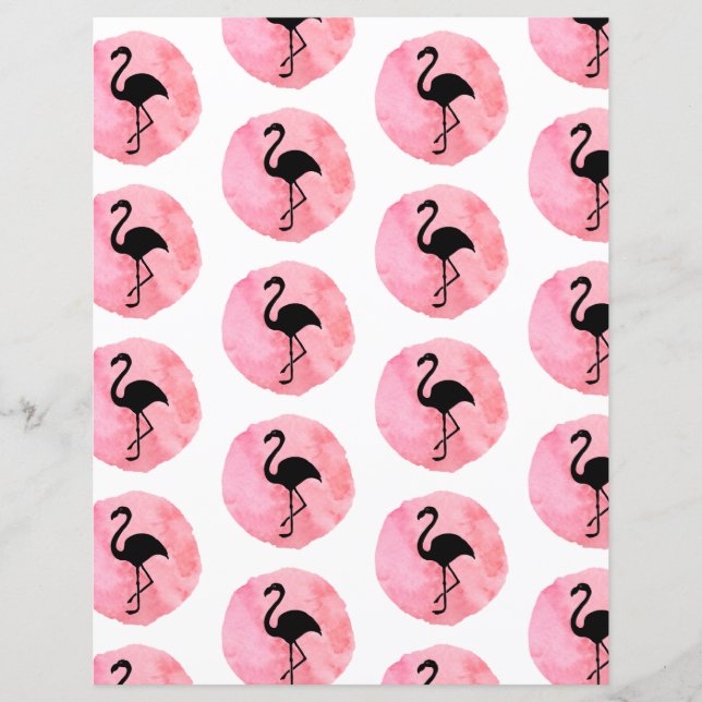 Lámina Papel de cuaderno de papel Flamingo rosa claro (Anverso)