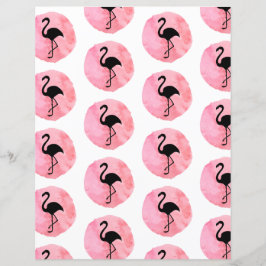Lámina Papel de cuaderno de papel Flamingo rosa claro