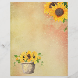 Lámina Papel de cuaderno de pergamino de girasol