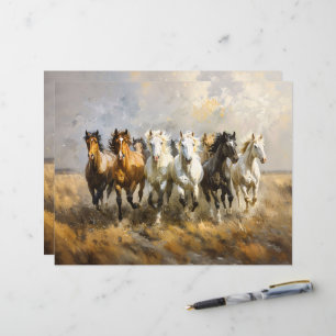 Lámina Papel de cuaderno de pintura de galopantes de caba