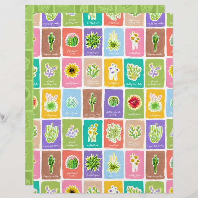 Lámina Papel de cuaderno de planchas del desierto (Anverso / Reverso)