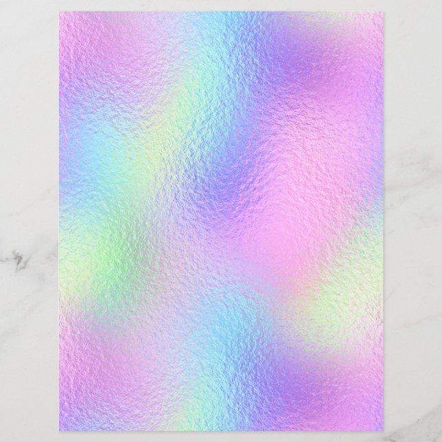 Lámina Papel de cuaderno de Relieve metalizado iridiscent (Anverso)
