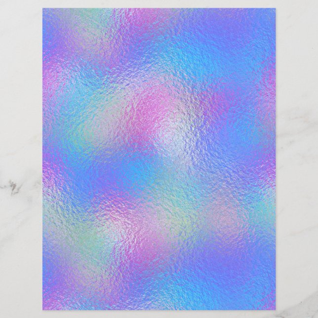 Lámina Papel de cuaderno de Relieve metalizado iridiscent (Anverso)
