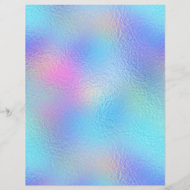 Lámina Papel de cuaderno de Relieve metalizado iridiscent (Anverso)
