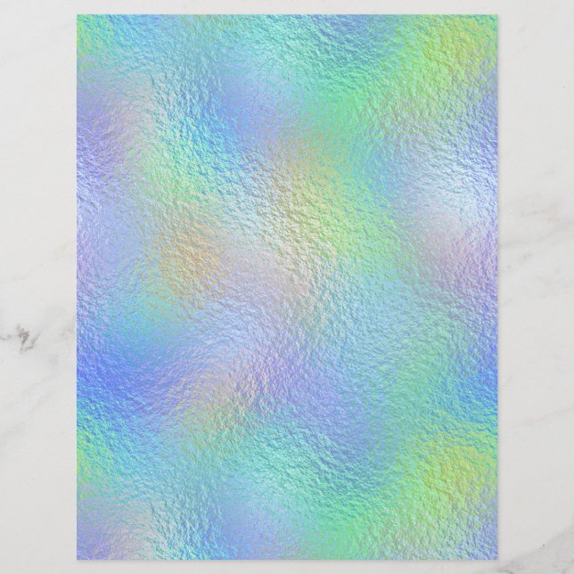 Lámina Papel de cuaderno de Relieve metalizado iridiscent (Anverso)