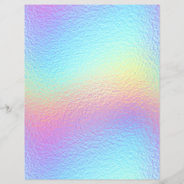 Lámina Papel de cuaderno de Relieve metalizado iridiscent (Anverso)