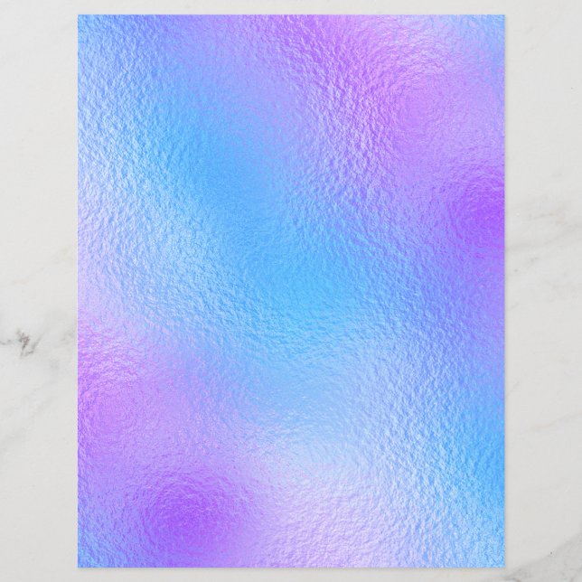 Lámina Papel de cuaderno de Relieve metalizado iridiscent (Anverso)