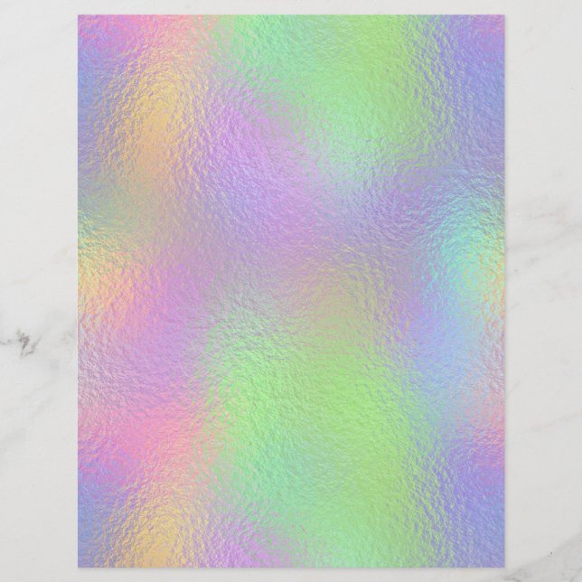 Lámina Papel de cuaderno de Relieve metalizado iridiscent (Anverso)