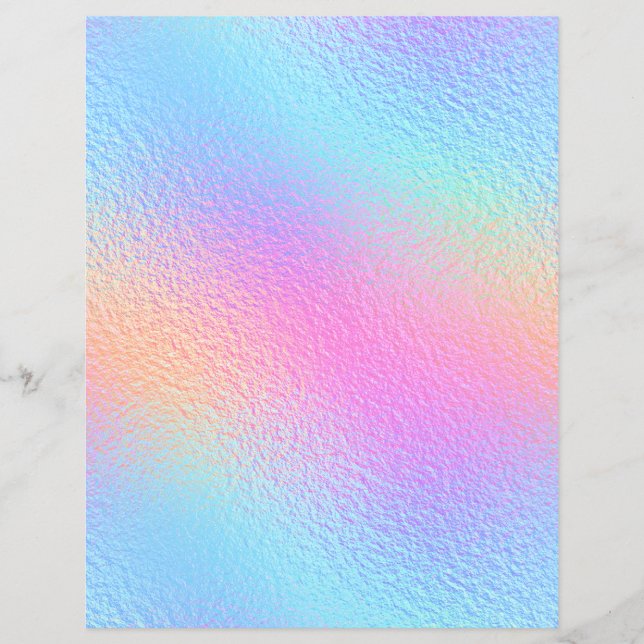 Lámina Papel de cuaderno de Relieve metalizado iridiscent (Anverso)