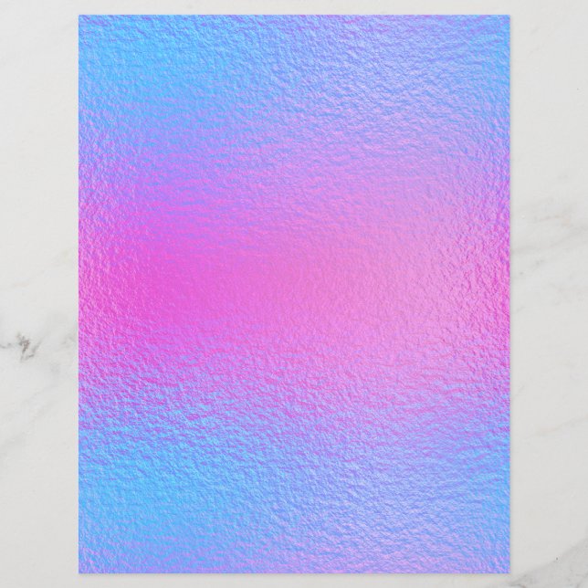 Lámina Papel de cuaderno de Relieve metalizado iridiscent (Anverso)