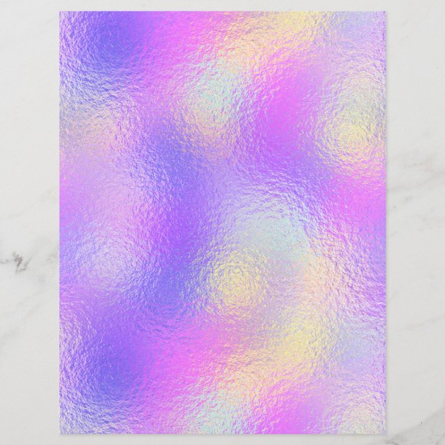 Lámina Papel de cuaderno de Relieve metalizado iridiscent (Anverso)