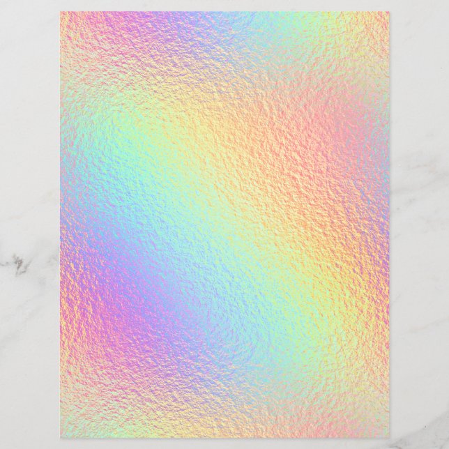 Lámina Papel de cuaderno de Relieve metalizado iridiscent (Anverso)