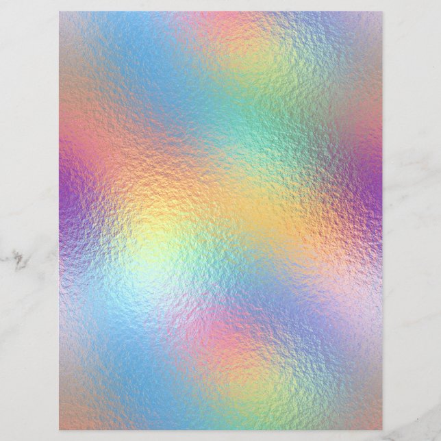 Lámina Papel de cuaderno de Relieve metalizado iridiscent (Anverso)
