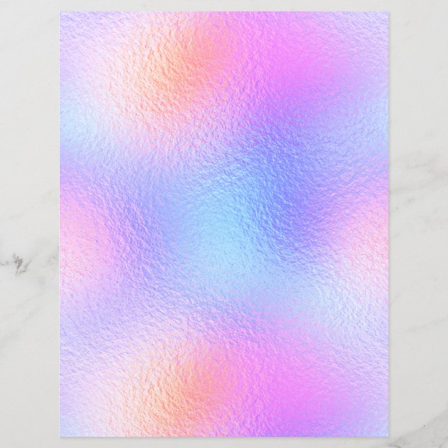 Lámina Papel de cuaderno de Relieve metalizado iridiscent (Anverso)