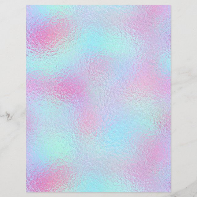 Lámina Papel de cuaderno de Relieve metalizado iridiscent (Anverso)