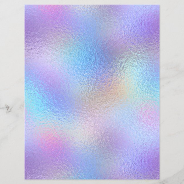 Lámina Papel de cuaderno de Relieve metalizado iridiscent (Anverso)