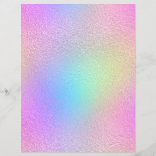 Lámina Papel de cuaderno de Relieve metalizado iridiscent (Anverso)