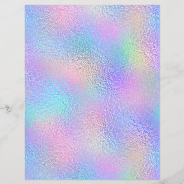 Lámina Papel de cuaderno de Relieve metalizado iridiscent (Anverso)